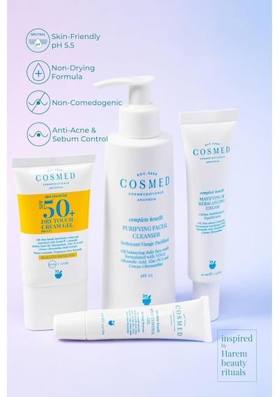 Cosmed Yağlı Ve Akne Eğilimli Ciltlere Özel Arındırıcı Yüz Temizleme Jeli Ph 5.5 Sku: Smg8690010423528
