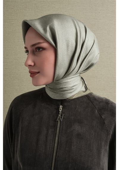 Armine İpek Eşarp 2027 Kış - 9601-32 Yeşil Sura