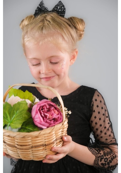 Mnk Baby & Kids Dream Luxury Dantel Kız Çocuk Elbise Mnk0327 Siyah