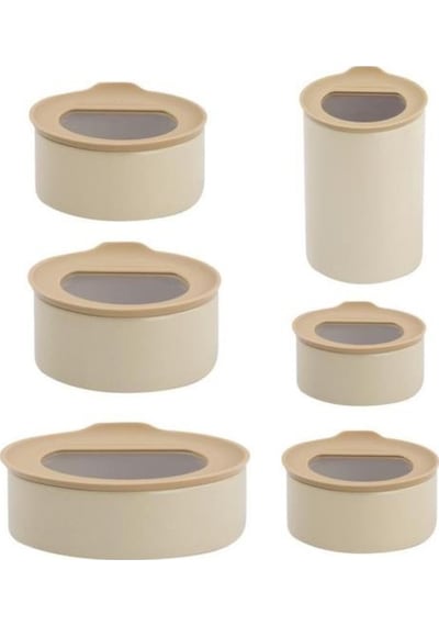 Neoflam Fika One Seramik Saklama Kabı 6 Parça Bej