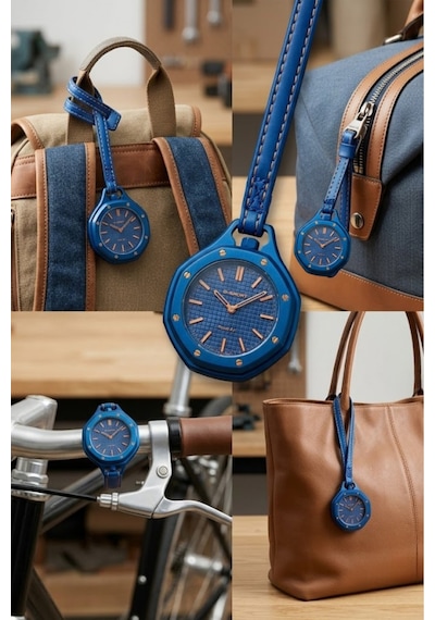Boyol Pop Çanta Charm Unisex Aksesuar Saat D-sport Lacivert D-403