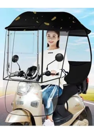 Scooter Motosiklet Yağmurluk Tente Çadır Kumaşı Şemsiye Gölgelik Branda