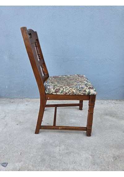 Vintage Masif Ahşap Yemek Sandalye 1 Adet Ac03 Çok Renkli