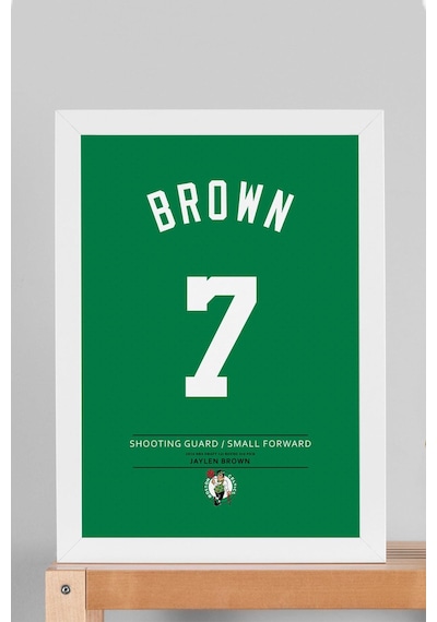 Jaylen Brown Forma Çerçeveli Tablo - Nba Boston Celtics Jersey