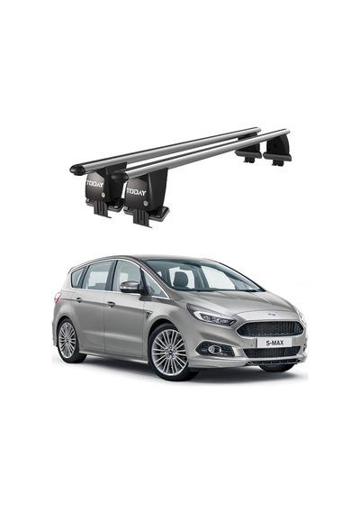 Royal Ford S-max Iı 2015 Ve Sonrası Uyumlu Gri Kilitli Ara Atkı Port Bagaj Tavan Barı