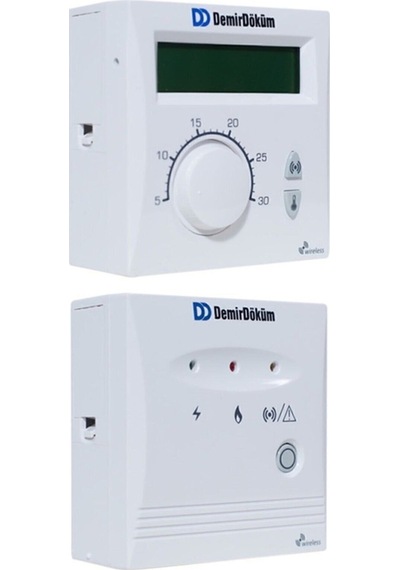 Demirdoküm Kablosuz Oda Termostatı - Beyaz Dijital Lcd Ekran, Rf 6001 Ve Atron, Nitromix, Nitron, Nepto, Adonis, Atromix İle Uyumlu