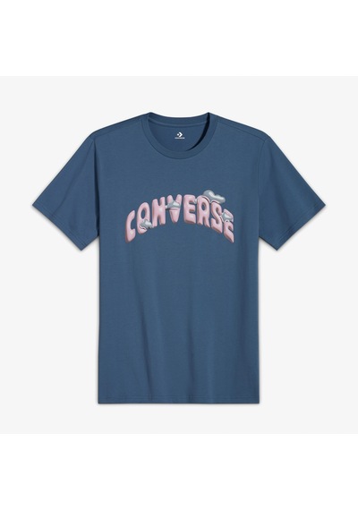 Converse Classic Erkek Grafik Baskılı Mavi T-shirt