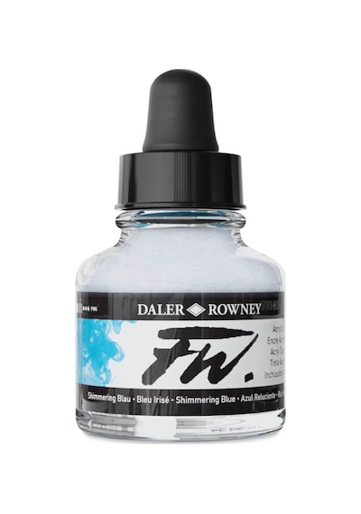 Daler Rowney Fw Ink Akrilik Mürekkep 29.5 Ml Shimmering Blue 711 Diğer