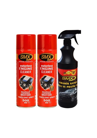 Smx Susuz Motor Temizleme Spreyi 2ad 500ml-seramik Hızlı Cila 1lt