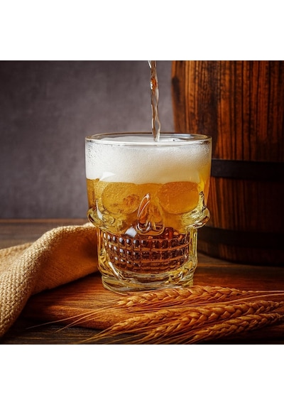 6 Lı Tekila Bardağı Seti Kafatası Tasarımlı 60 Ml Şeffaf Cam, Şık Ve Dayanıklı Shot Bardaklar