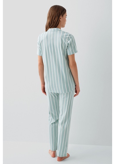 Pierre Cardin Kadın Yeşil Gömlek Pijama Takım Pc9153-s-v1 Yeşil
