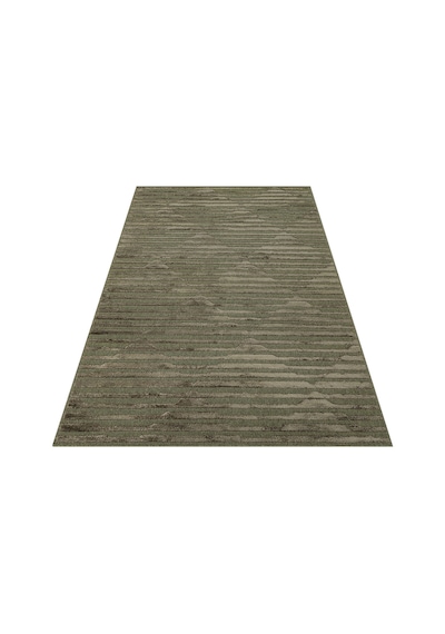Green Dyed Yüksek Alçak Dokulu Naturel Yün Ve Vıskon Modern Doku