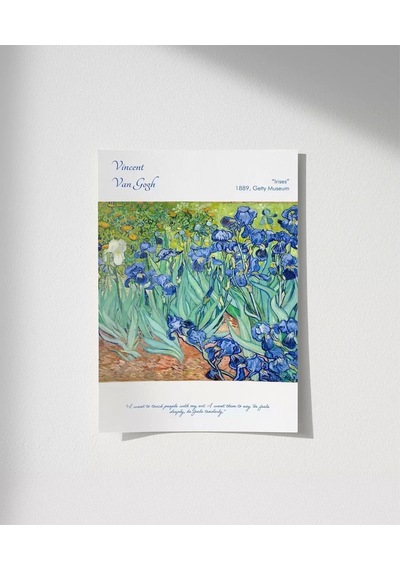 Çerçevesiz Poster Vincent Van Gogh Süsen Çiçekleri