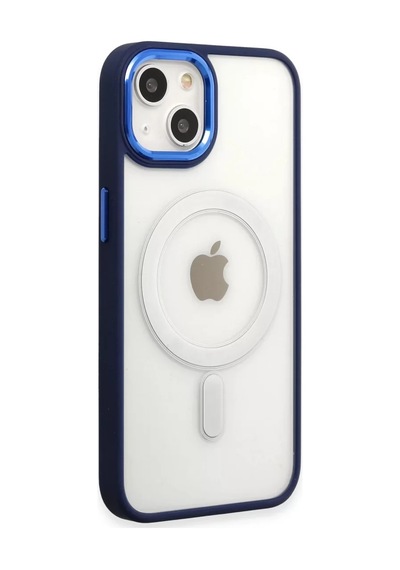 Newface Apple İphone 15 Pro Kılıf Room Magneticsafe Silikon - Lacivert