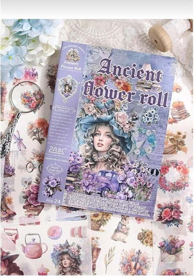 Kolbi Craft 24 Sayfa Washi Vinatge Retro Sticker Bullet Journal Scrapbook Laptop Renkli 3 Adet Çok Renkli