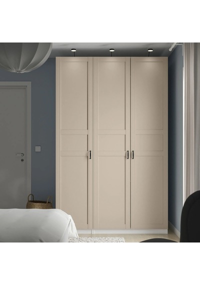 Ikea Beyaz Ferah Kapaklı Gardırop Beyaz-açık Bej