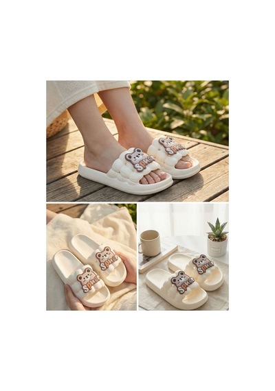 N Moda Kadın Lüks Hafif Ve Yüksek Taban Kaymaz Sticker Desenli Günlük Plaj Deniz Havuz Banyo Terliği Jel Vanilya Spuer N Moda Kadın Lüks Hafif Ve Yüksek Taban Kaymaz Sticker Desenli Günlük Plaj Deniz Havuz Banyo Terliği Jel Vanilya Spuer