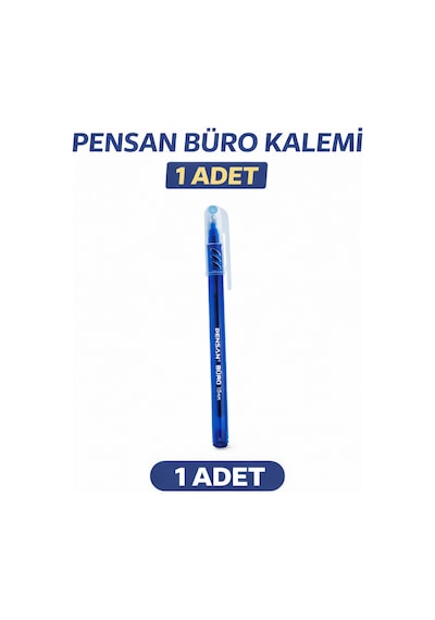 Pensan Büro Tükenmez Kalem 1.0 Mm Mavi 1 Adet Koyu Mavi