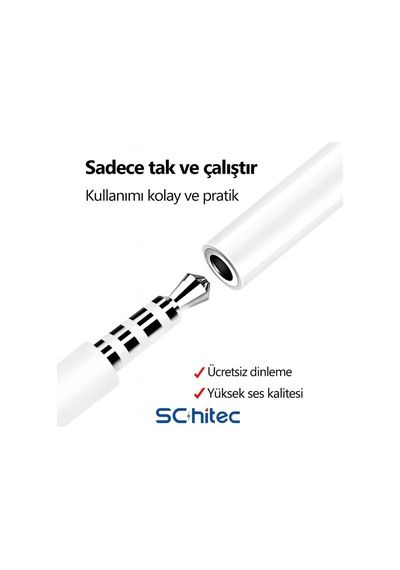 Schitec Lightning To 3.5mm Jack Adaptör Ax02 Shitecjack3.55adaptör