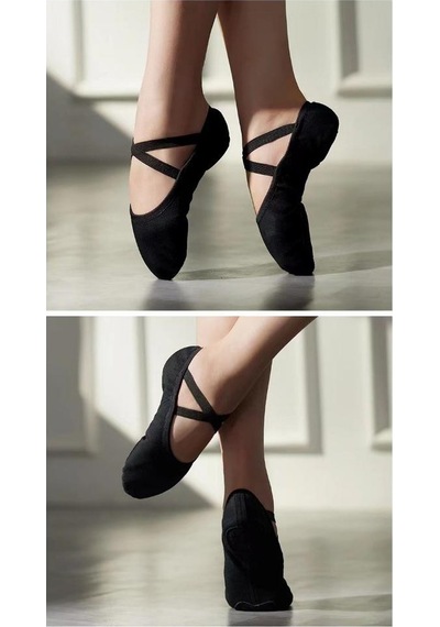 Gymo Dancewear Super Stretch Bale Patiği Siyah