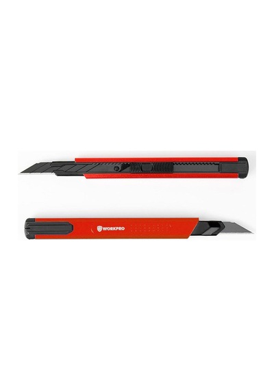 Workpro Wp212020 9mm Alüminyum Kasa Cep Askılı Maket Bıçağı Kırmızı