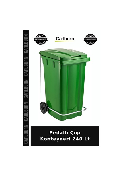Özel Seri Pedallı Çöp Konteyneri 240 Lt Atık Hastane Okul
