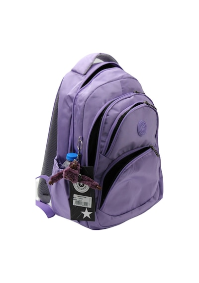 Özel Su İtici Kumaş Unisex Okul Sırt Çantası Mürdüm Mürdüm Mürdüm