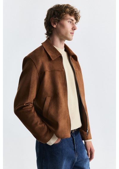 Antioch Suni Süet Boxy Fit Mont Camel
