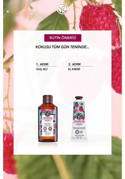 Yves Rocher El Kremi- Nemlendirici Besleyici Enerjik Frambuaz Nane - Vegan -30ml