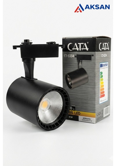 Ct-5334 Babil Cob Led Ray Spot Lamba 30w Günışığı Siyah Monofaze Uyumlu Raysız Diğer