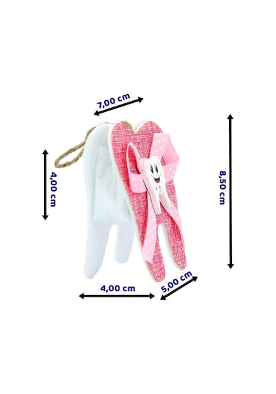 Diş Figürlü Çanta - Pembe - 12 Adet Pembe