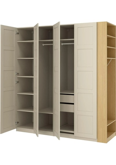 Ikea Çok Renkli Fonksiyonel Kapaklı Gardırop 220x60x236 Cm