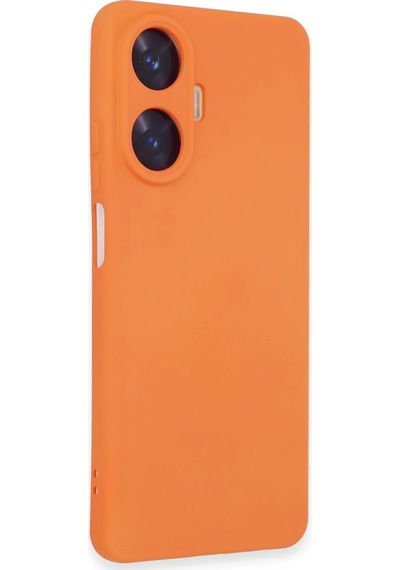 Uryport Realme C55 Kılıf Nano İçi Kadife Silikon - Turuncu