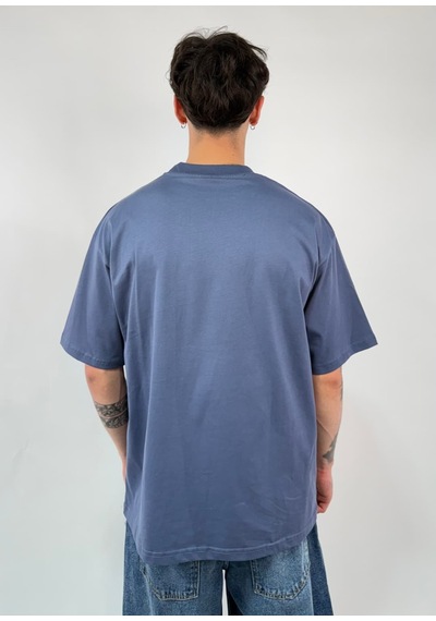 Zaee Nomad Nakışlı Premium Oversize Tişört Vıntage Lacivert