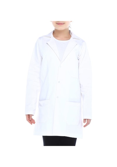 Tülü Akkoç Kız Çocuk Doktor Önlüğü Beyaz