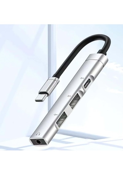 Usb-c Hub Docking Station - Usb Hub 4-in-1, Type-c & Usb 3.0 Çoklayıcı Adaptör, 3.5mm Kulaklık Jaklı Çoklayıcı