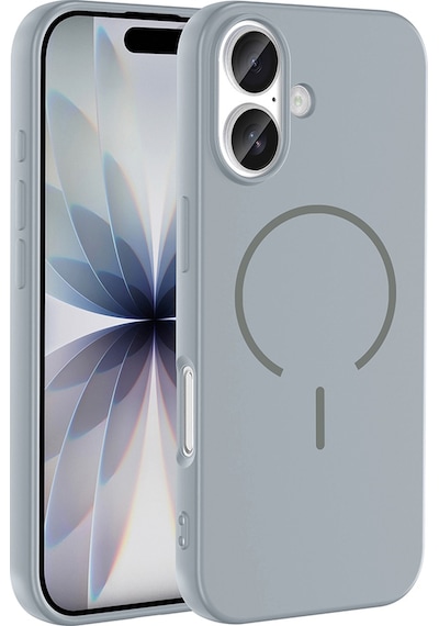 Apple Uyumlu iPhone 17 Kılıf M-safe Şarj Özellikli Zore Meta Kapak Titanyum-Gri