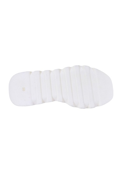 Albishoes Albini 2610401 Hakiki Deri Dolgu Topuk Kadın Sandalet Beyaz