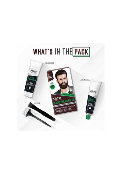 Sakal Boyama Seti 60ml,10dk Bekleme Süresi Amonyak Paraben İcermez,cilde Leke Yapmaz Dark Brown