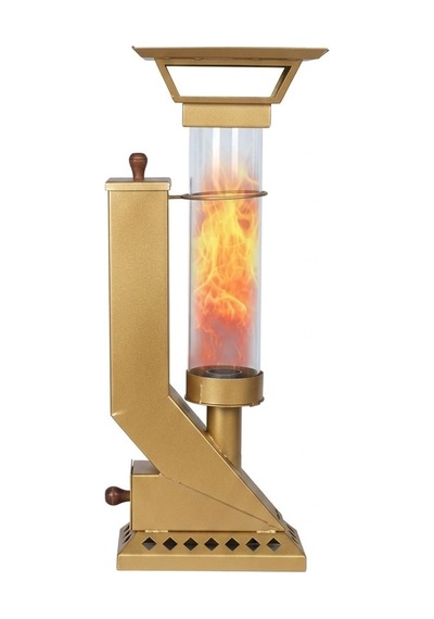 Etinova Compact İf-19 Camlı Alev Lambası Dış Mekan Pelet Soba - Gold