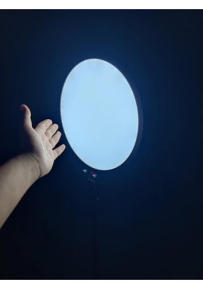 Ayrex Coverzone Tripodlu Halka Işık 8.4 İnç 21.5cm 180cm Kablolu Stüdyo Işığı Ürün Ve Görsel Fotoğraflama