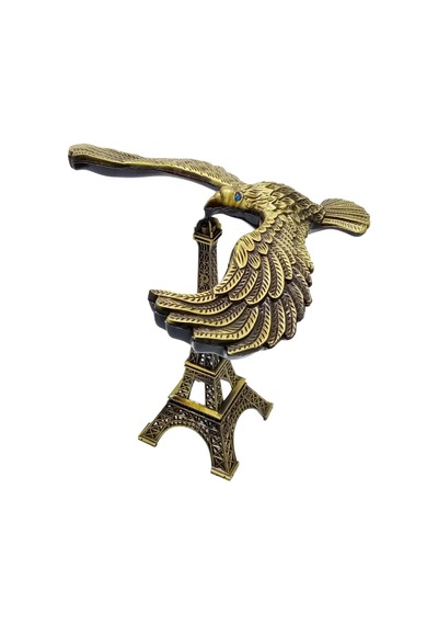 Vintage Metal Dengeli Kartal Ve Eyfel Kulesi Bronz 12x10 Cm