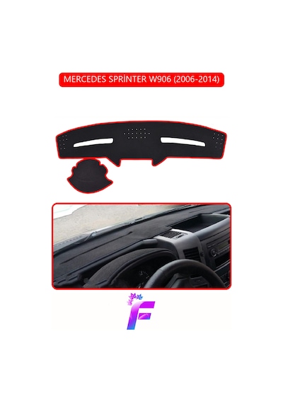 Mercedes Sprinter 2006-2014 Uyumlu Torpido Örtüsü Kolay Montaj Yansıma Önleyici G87