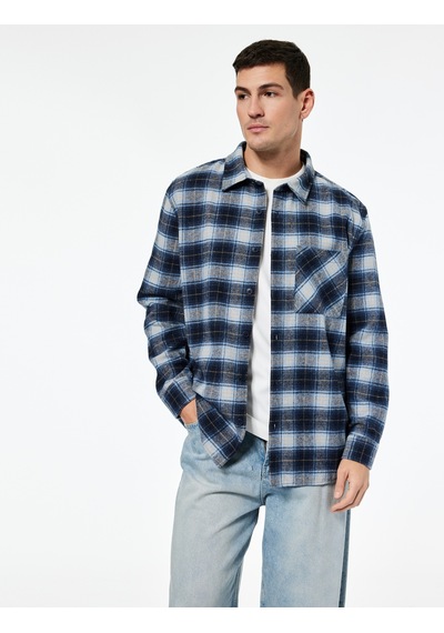 Koton Klasik Yaka Regular Fit Cepli Düğmeli Uzun Kollu Oduncu Gömleği Lacivert Ekoseli 6wam60151hw 7c2 Koton Klasik Yaka Regular Fit Cepli Düğmeli Uzun Kollu Oduncu Gömleği Lacivert Ekoseli 6wam60151hw 7c2
