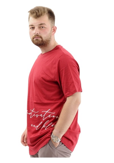 Superxl Battal Beden Erkek Pamuklu T-shirt Yumuşak Dokulu Baskılı Belıef