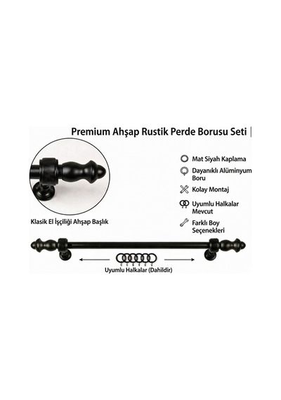 Siyah Ahşap Rustik - Alüminyum Borulu Ahşap Başlıklı Ahşap Ayaklı Perde Askısı - Halkalı Klipsli Siyah200cm - 860089098 Siyah200cm Siyah Ahşap Rustik - Alüminyum Borulu Ahşap Başlıklı Ahşap Ayaklı Perde Askısı - Halkalı Klipsli Siyah200cm - 860089098 Siyah200cm