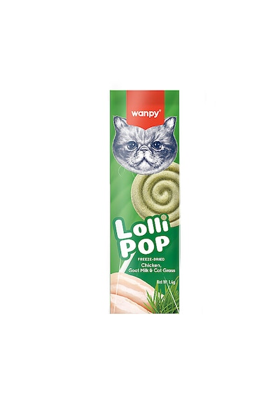 Wanpy Kediler İçin Dondurularak Kurutulmuş Lolipop - Kedi Otu - 1.4 G 10'lu