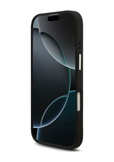 Apple Uyumlu iPhone 17 Kılıf Guess Lisanslı Pu Deri 4g Büyük Metal Logo Dizaynlı Kapak Siyah