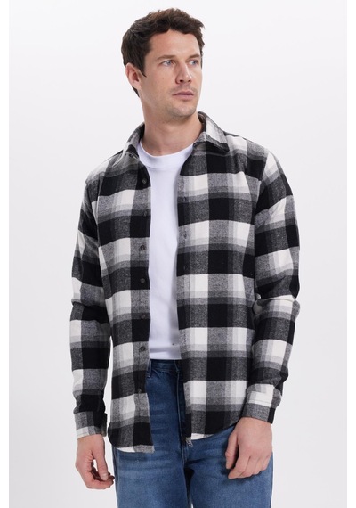 Tudors Erkek Slim Fit Dar Kesim Kareli Kışlık Oduncu Gömlek-42202 Çok Renkli Tudors Erkek Slim Fit Dar Kesim Kareli Kışlık Oduncu Gömlek-42202 Çok Renkli