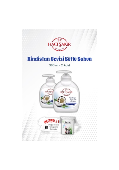 Hindistan Cevizi Sütlü Sıvı El Sabunu 300 Ml X2 Ve Rosıe